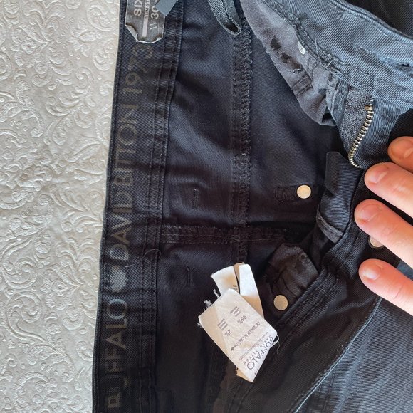 Buffalo David Bitton Black Jeans six-x Slim Straight 30/34 - Picture 4 of 4